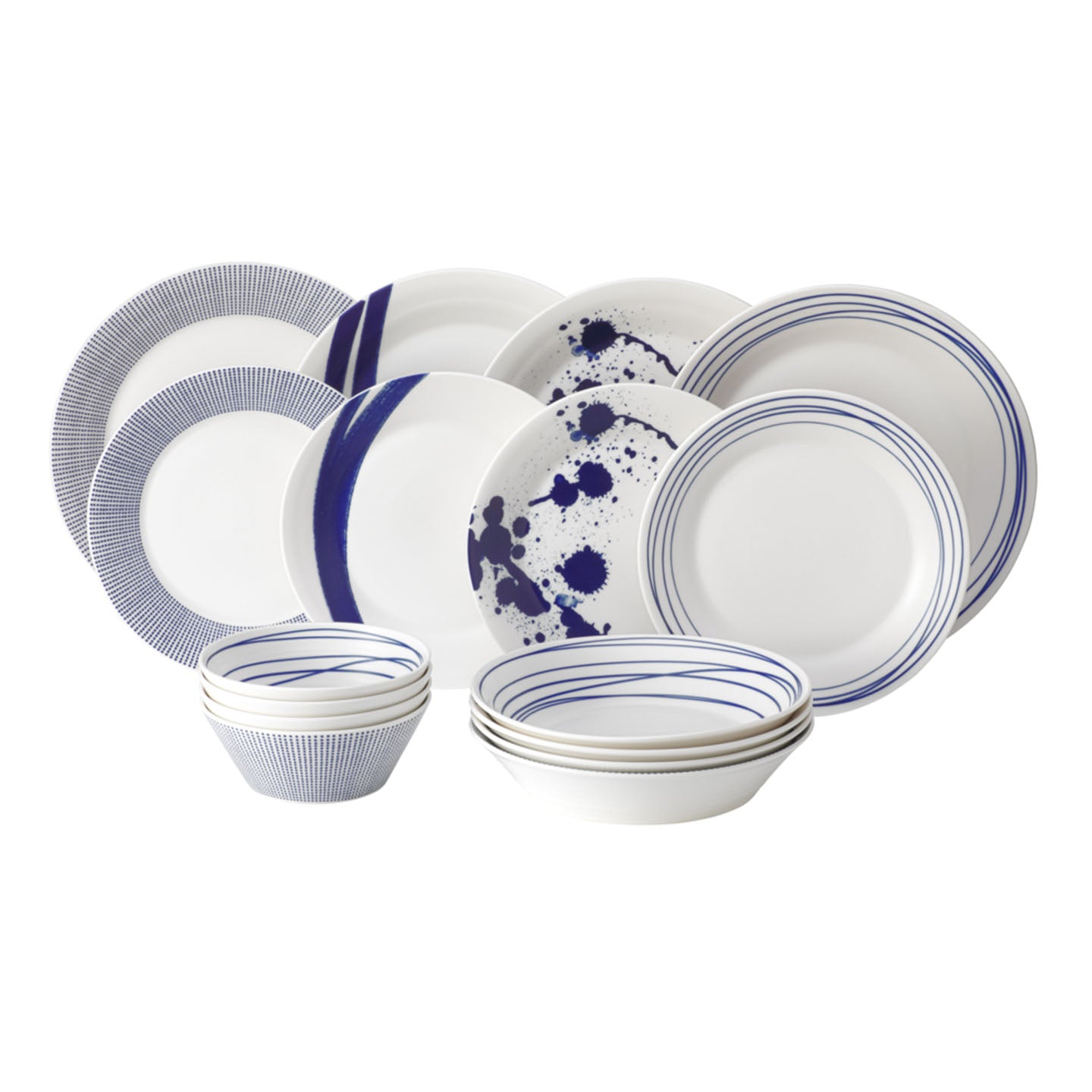 【ロイヤルドルトン】キャセイ ディナーウェア Pacific Blue Mixed Dinner Set, 16 piece Set | Royal Doulton Webstore