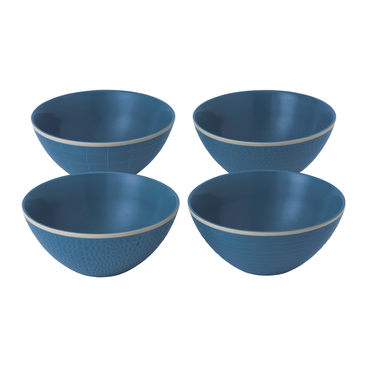 Maze Grill Mixed Blue Cereal Bowls