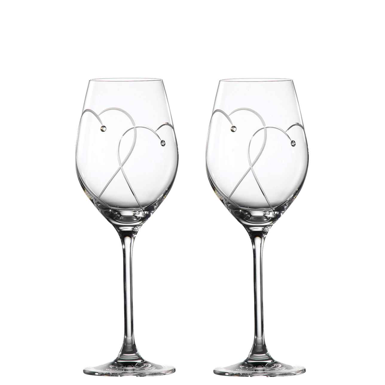 Promises Two Hearts Entwined Wine Glasses (Set of 2)