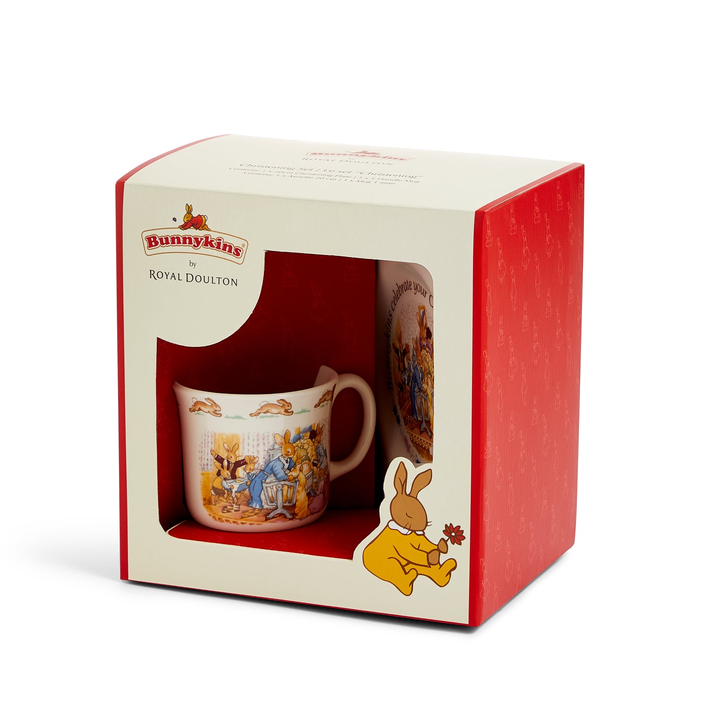 Bunnykins Christening Set: Christening Plate and 1 Handled Hug-a-Mug
