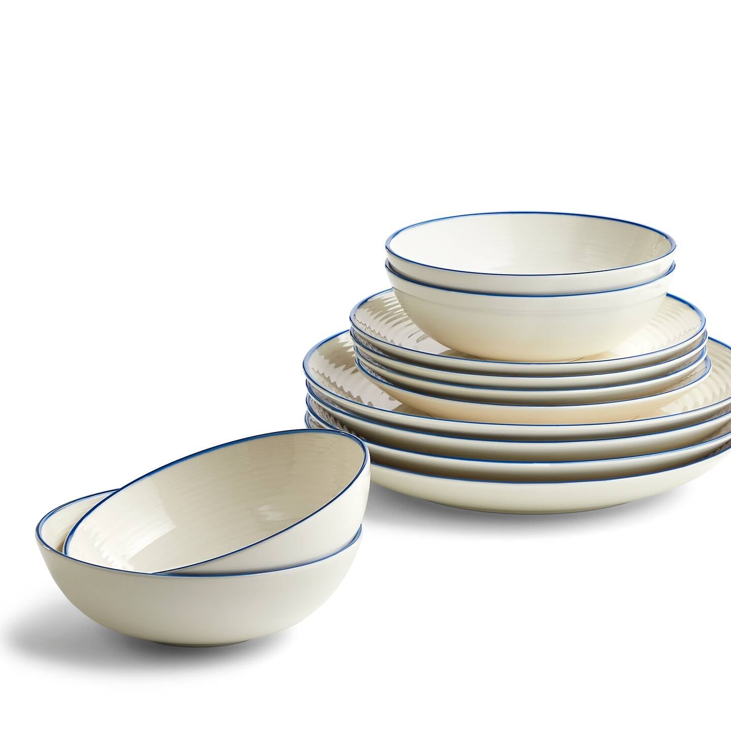 Gordon Ramsay Maze Denim Dinner Set, 12 piece