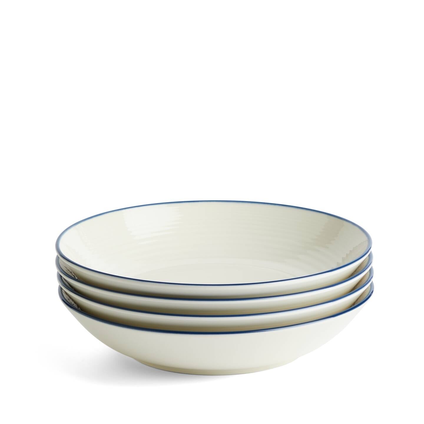 Gordon Ramsay Maze Denim Line Pasta Bowl, Set of 4