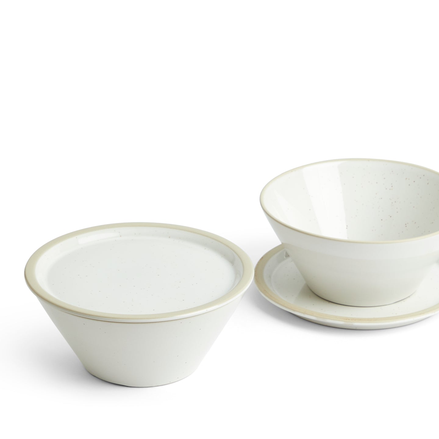 Urban Dining Bowl & Plate, Lid White, 4-piece Set