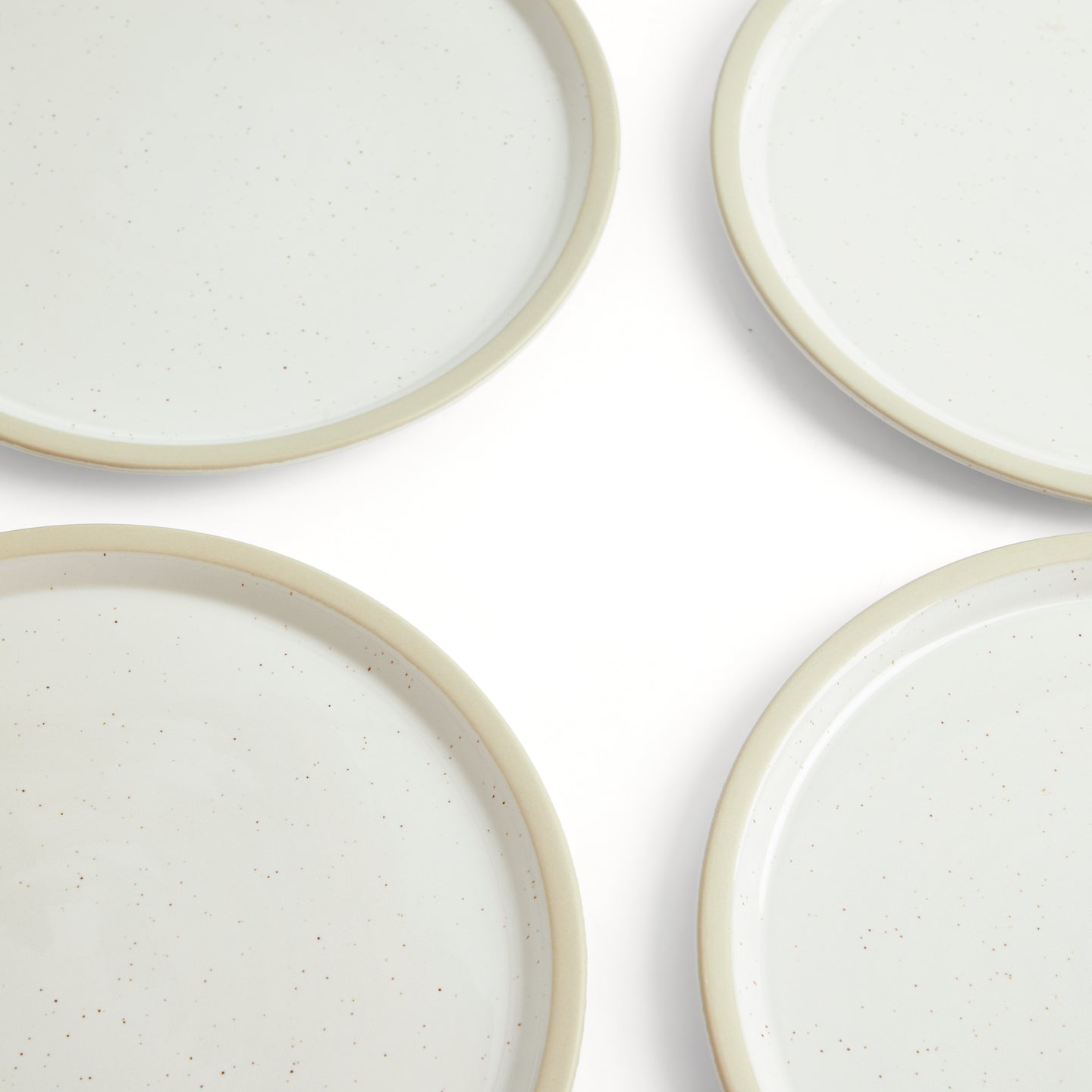 Urban Dining Plate, Lid White, Set of 4