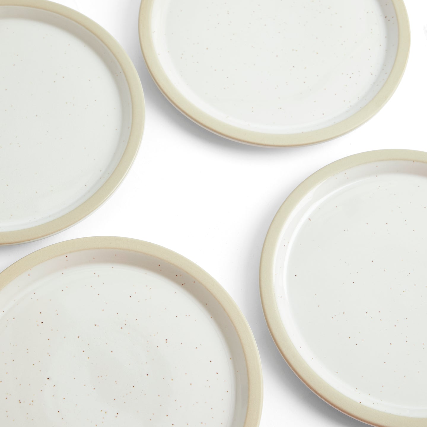 Urban Dining Plate, Lid White, Set of 4