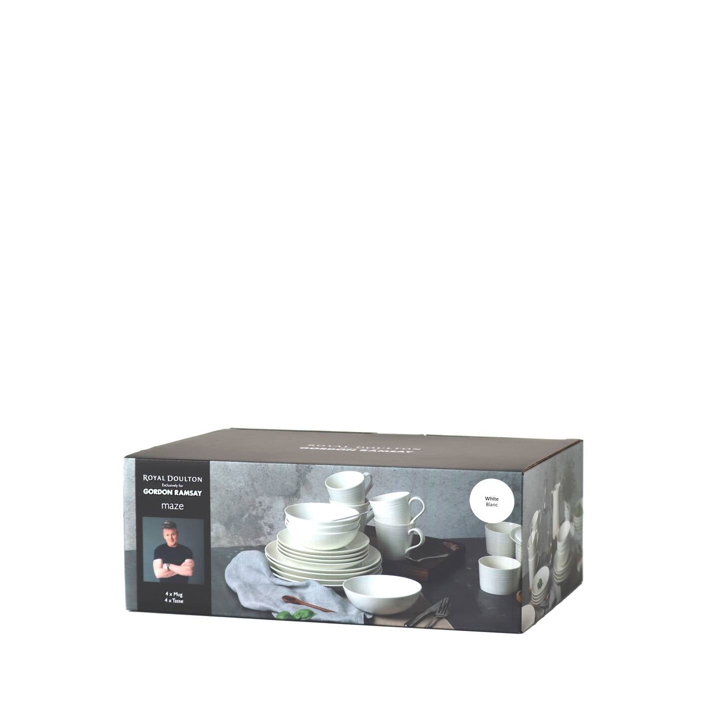 Gordon Ramsay Maze White Mugs, Set of 4 | Royal Doulton Webstore