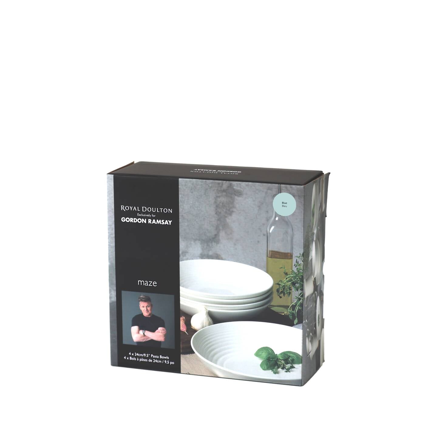 Gordon Ramsay Maze Blue Pasta Bowls, Set of 4