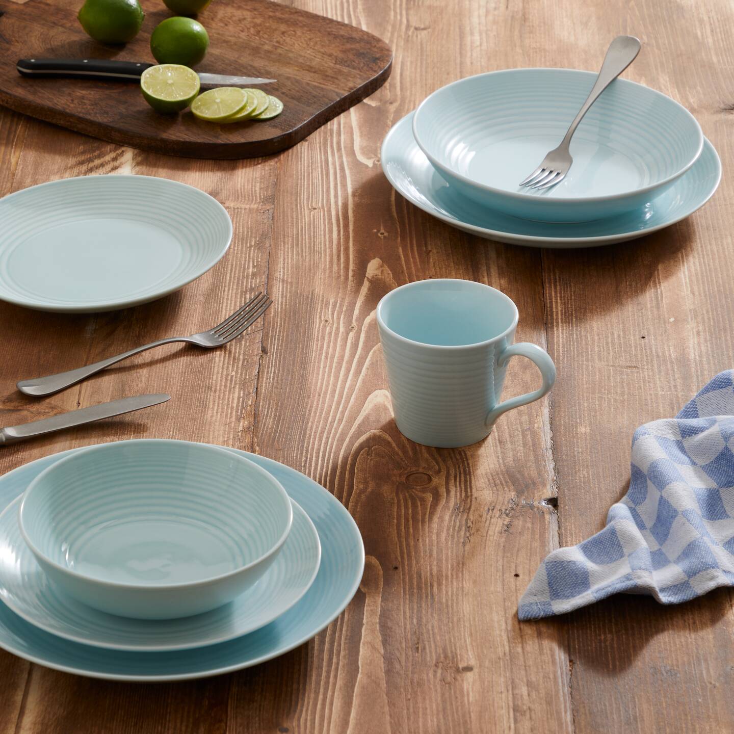 Gordon Ramsay Maze Blue Cereal Bowls, Set of 4 | Royal Doulton
