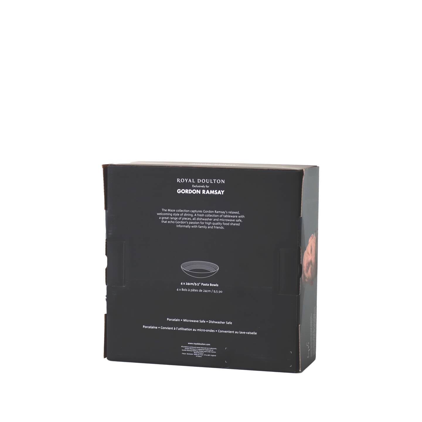 Gordon Ramsay Maze Dark Grey Pasta Bowls, Set of 4