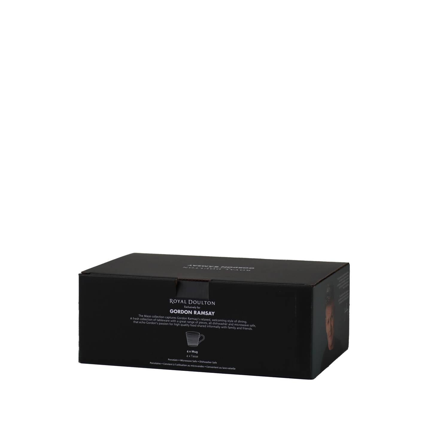 Gordon Ramsay Maze Dark Grey Mugs, Set of 4