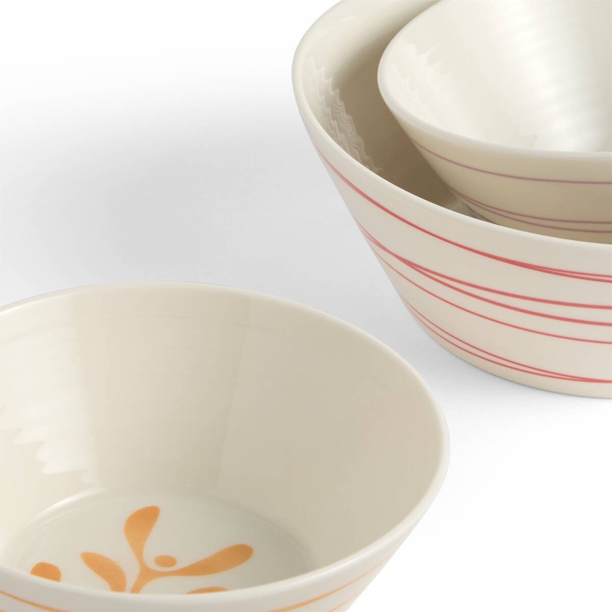 1815 Christmas Stacking Bowl Mixed Pattern, Set of 4