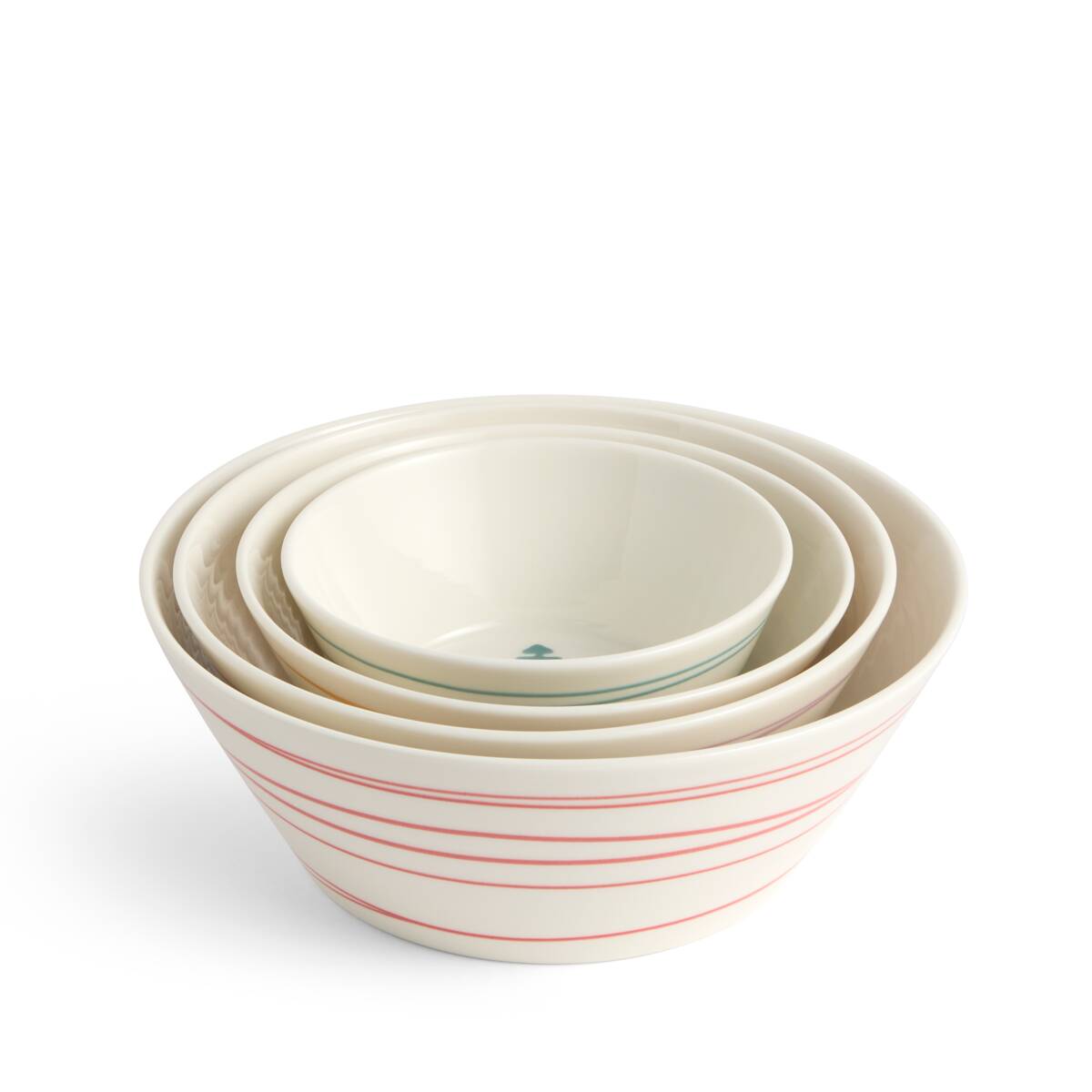 1815 Christmas Stacking Bowl Mixed Pattern, Set of 4