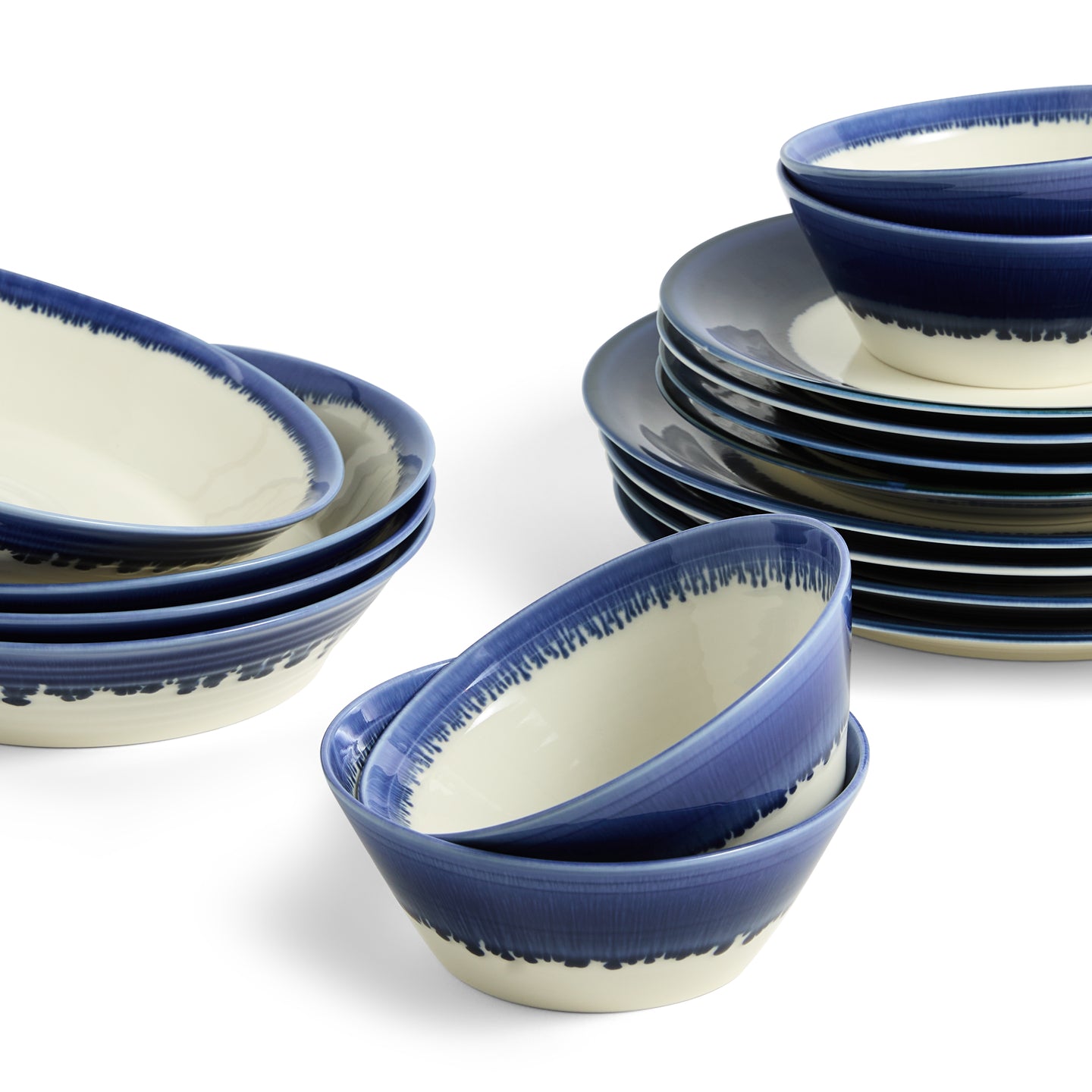 Pacific Glaze Dinner Set Blue, 16 Piece