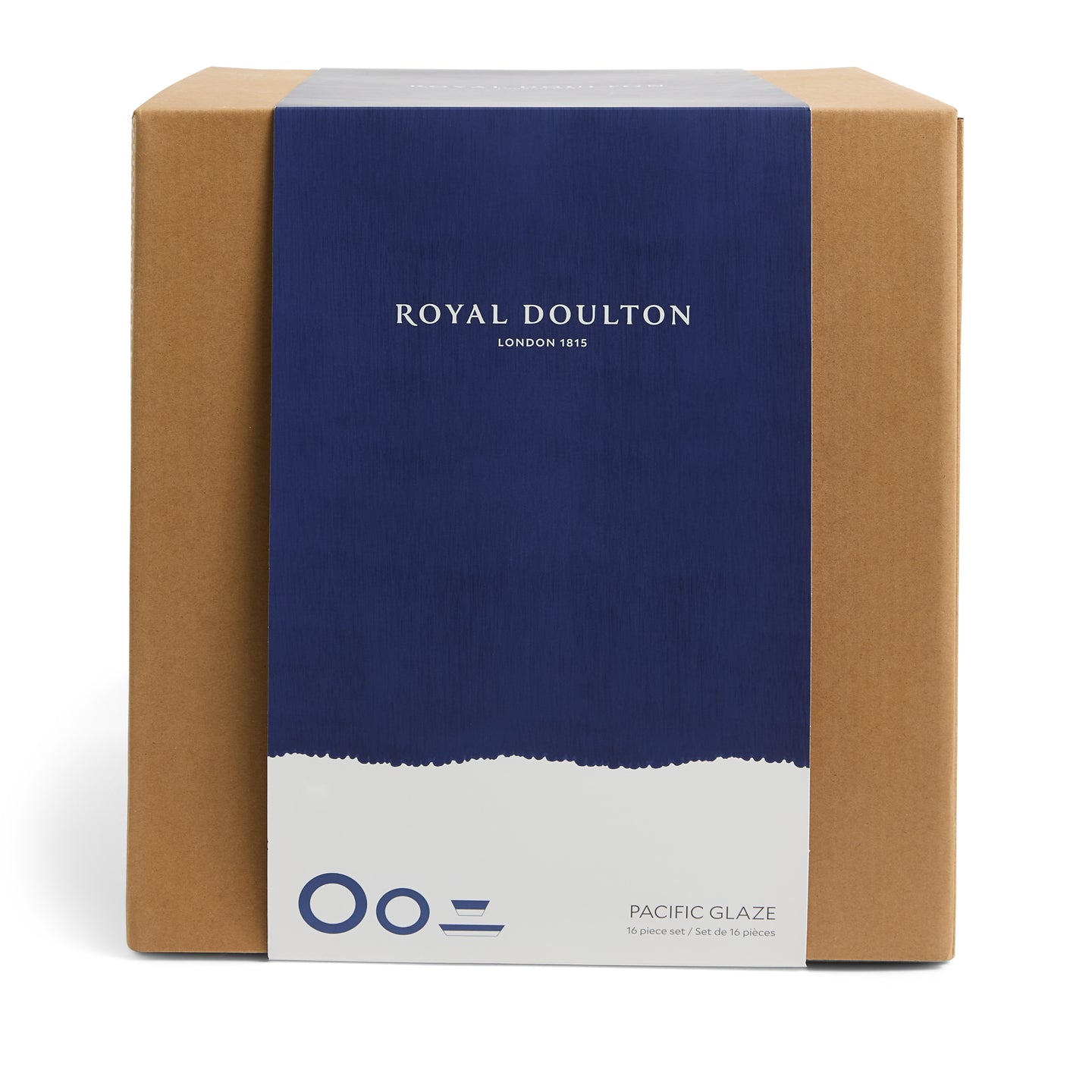 Pacific Glaze Dinner Set Blue, 16 Piece