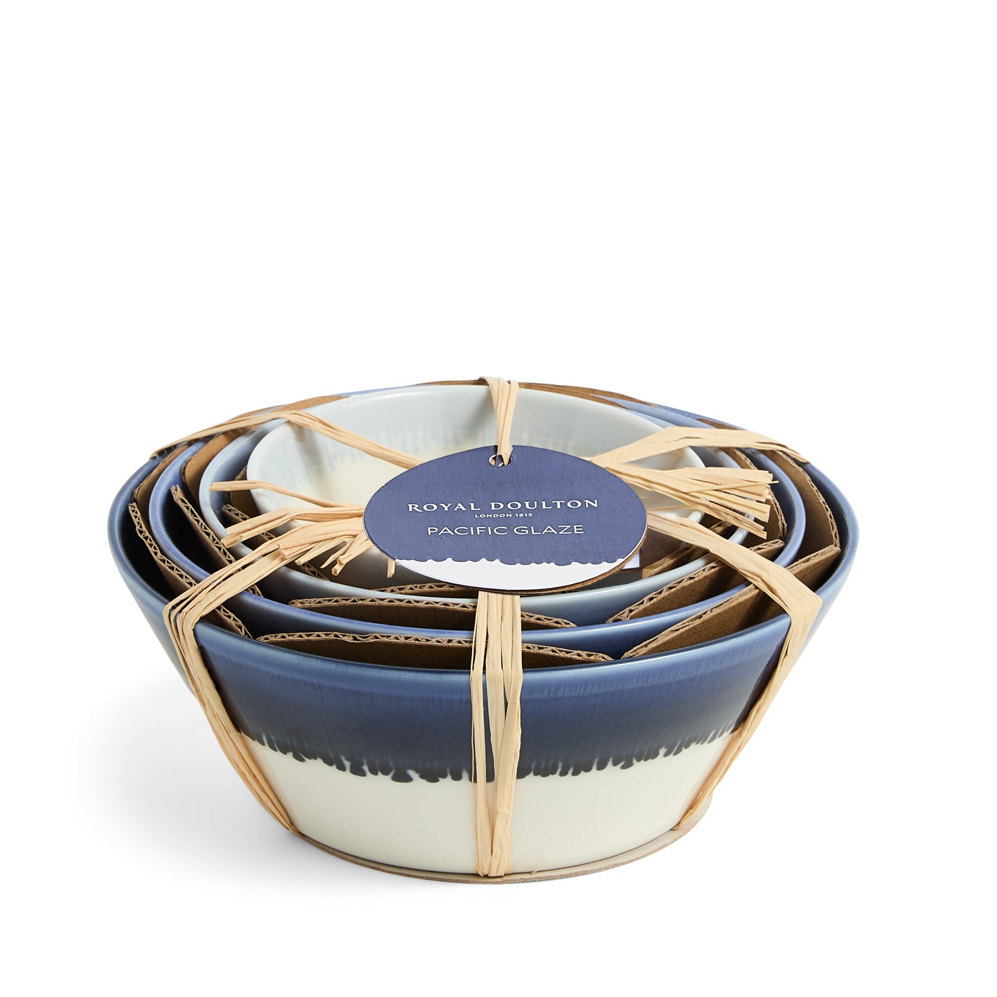 Pacific Glaze Stacking Bowl Blue, Set of 4