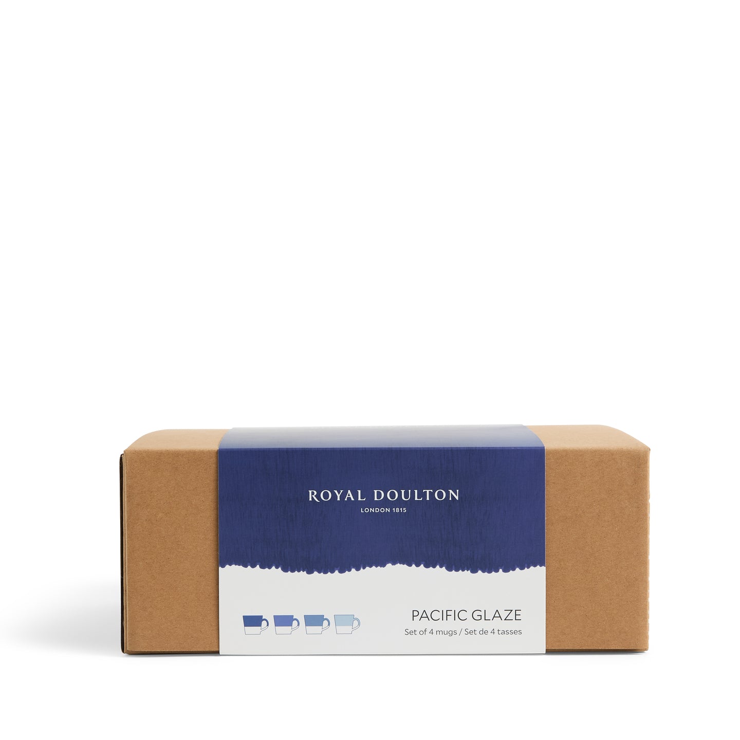 Pacific Glaze Mug Blue, Set of 4