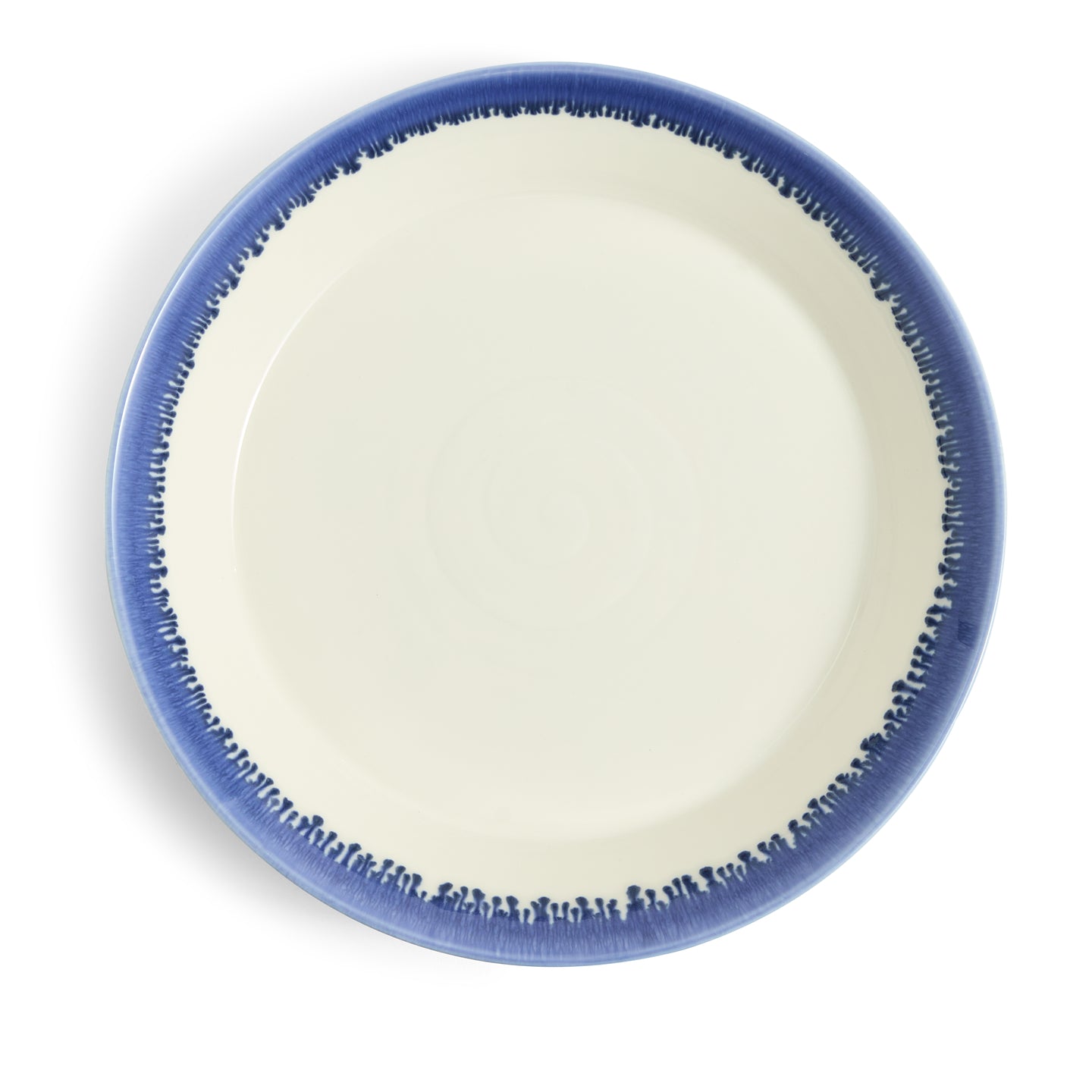 Pacific Glaze Low Serving Bowl Blue