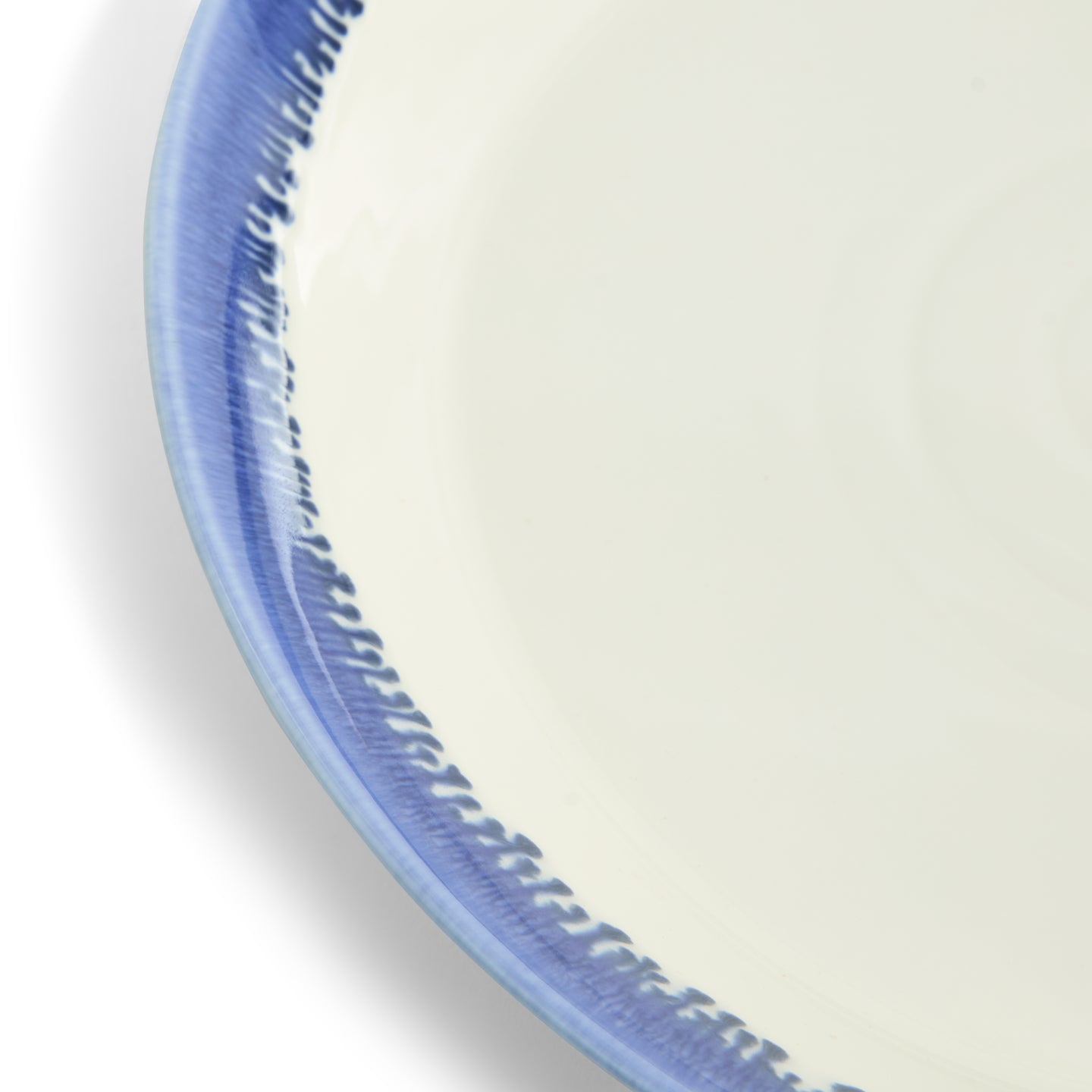 Pacific Glaze Low Serving Bowl Blue