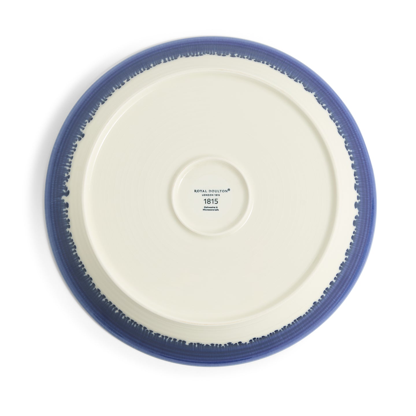 Pacific Glaze Low Serving Bowl Blue