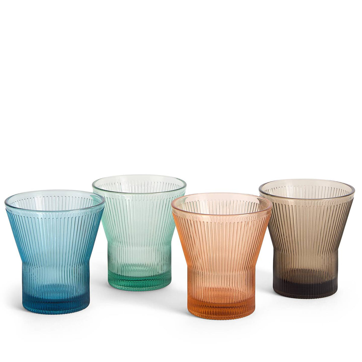 Lambeth Tumbler, Mixed Colours, Set of 4