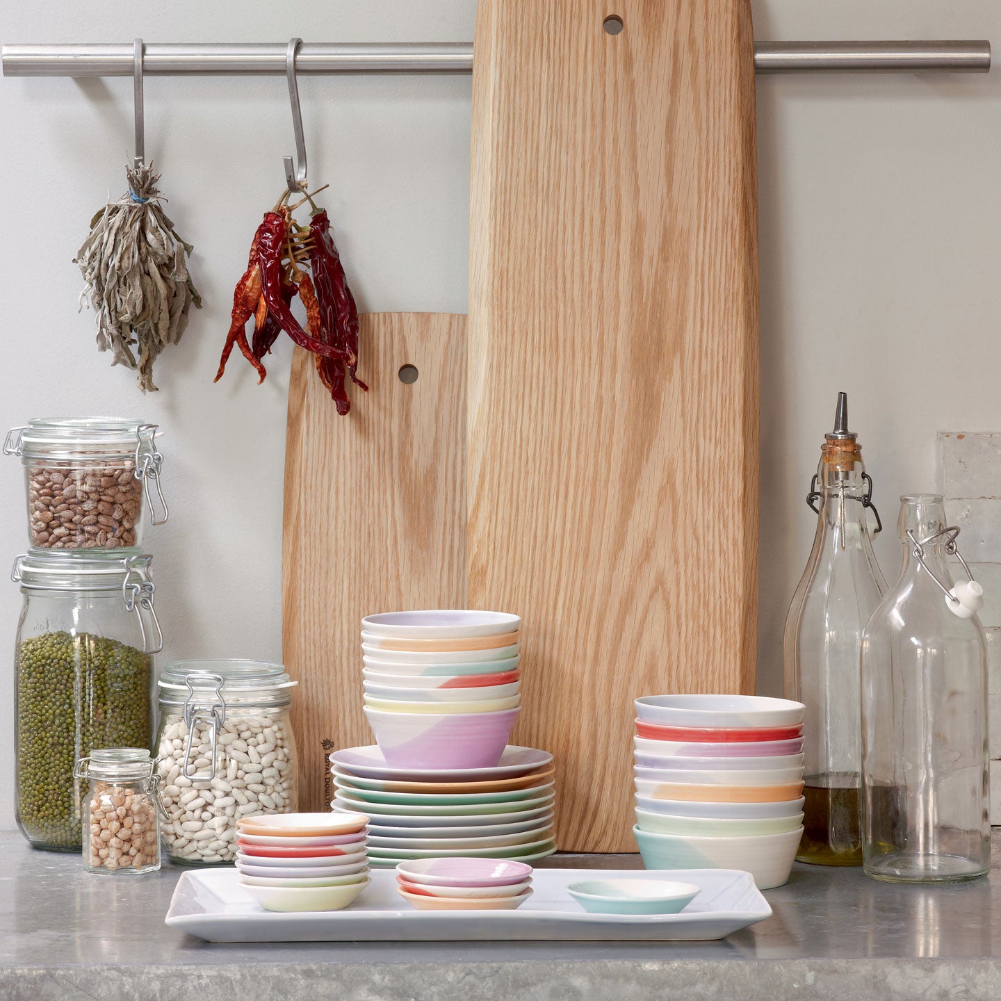 1815 Bright Dip Trays , Set of 8