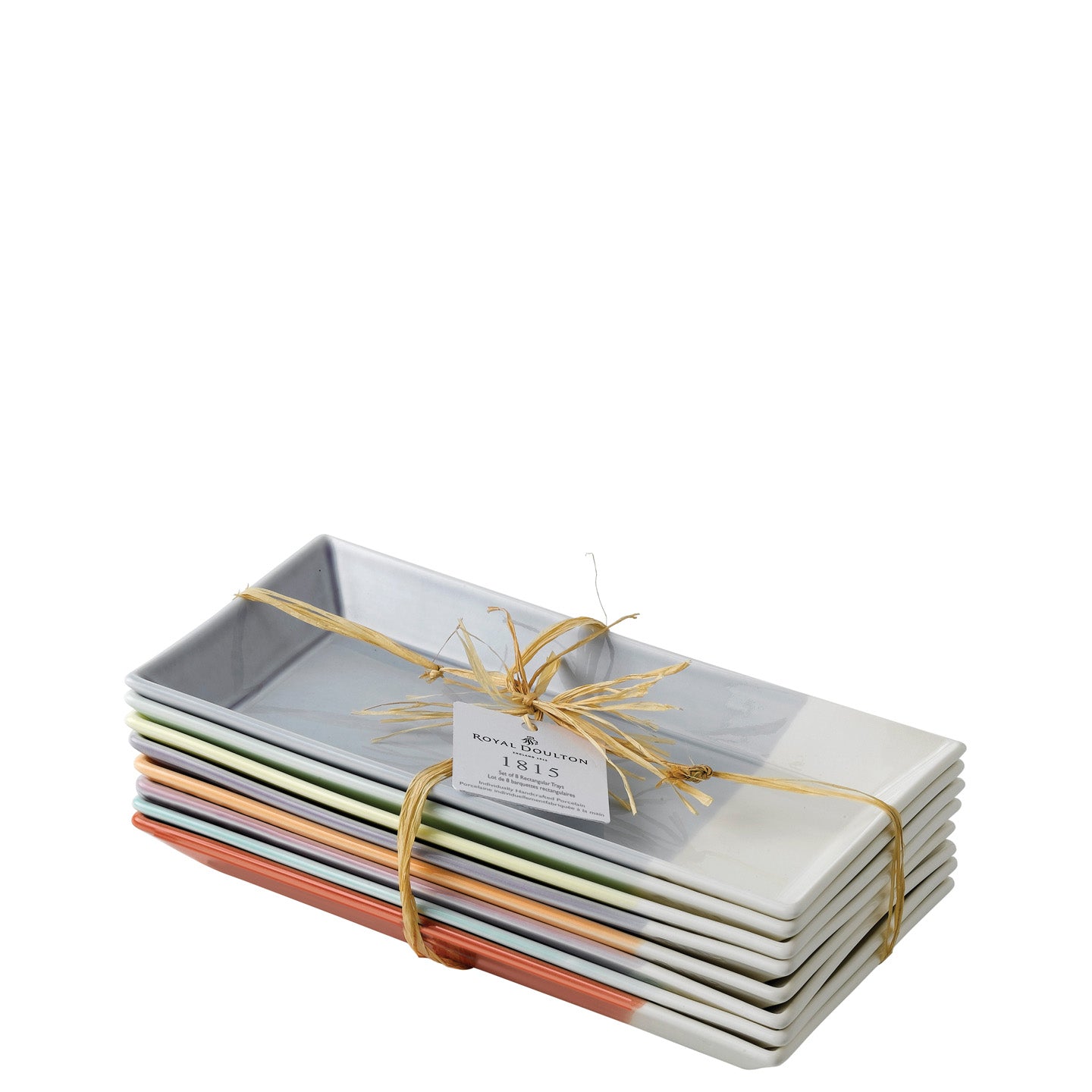 1815 Bright Rectangular Trays , Set of 8 | Royal Doulton Webstore