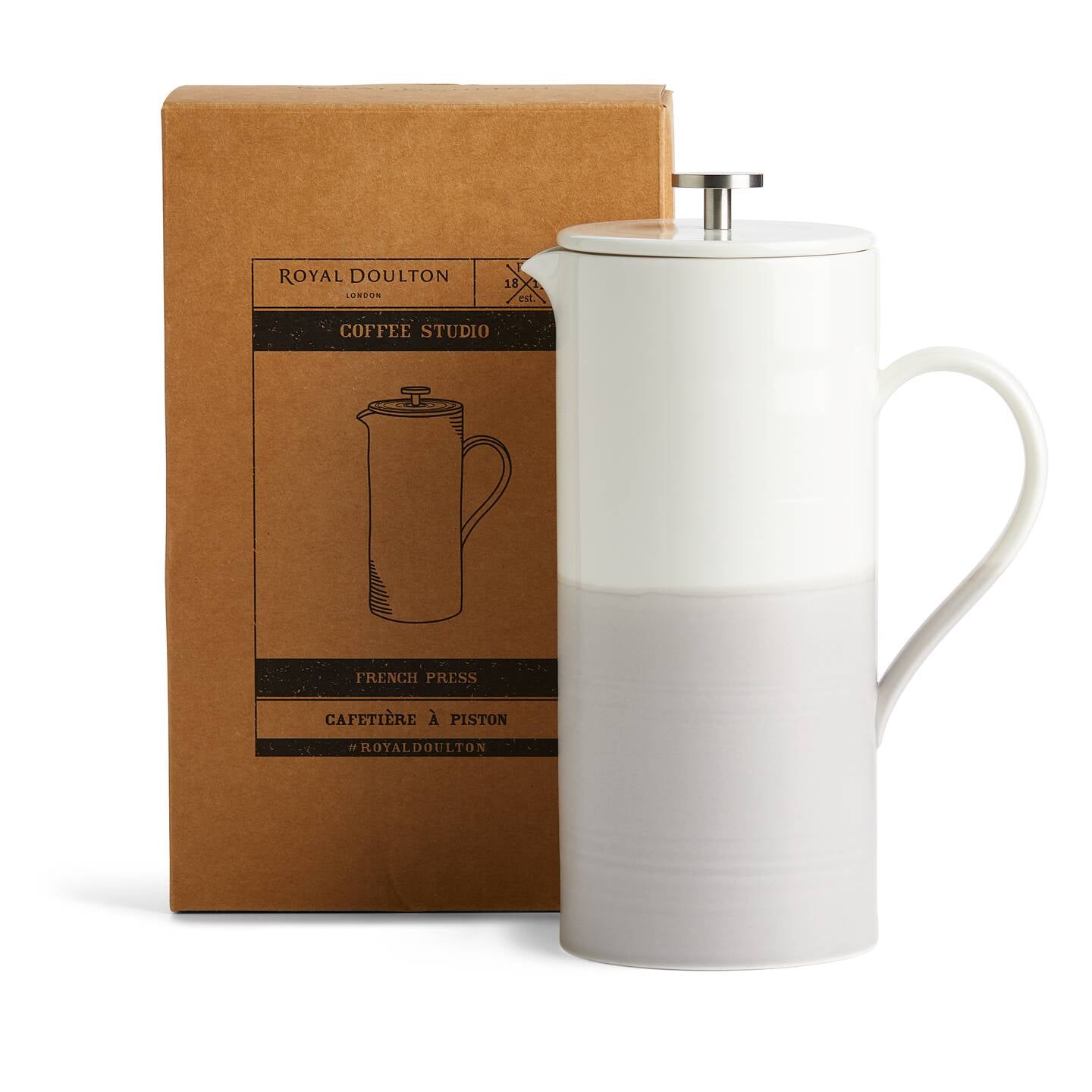 French Press aus Edelstahl für 0,6 bis 1 Liter inkl. Ersatzfilter French Press aus Edelstahl für 0,6 bis 1 Liter inkl. Ersatzfilter