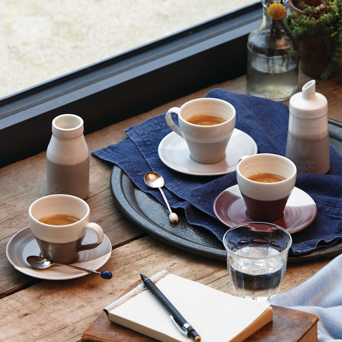 Royal Doulton Coffee Studio Espresso Cups And Saucers (Set Of 4) Multi