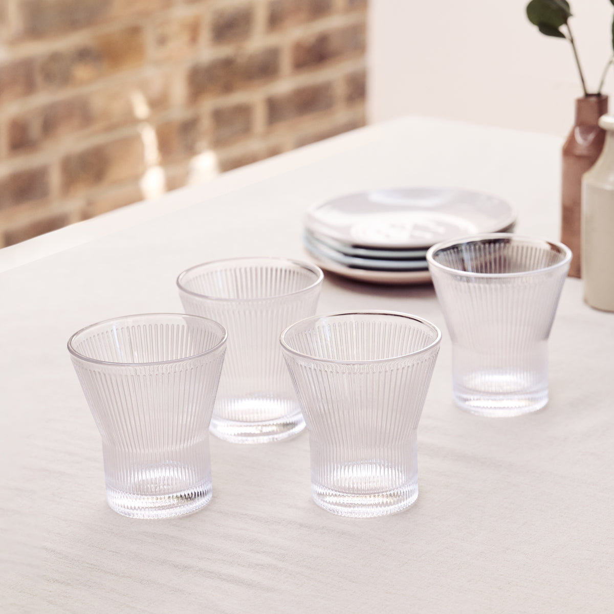Lambeth Tumbler Clear, Set of 4