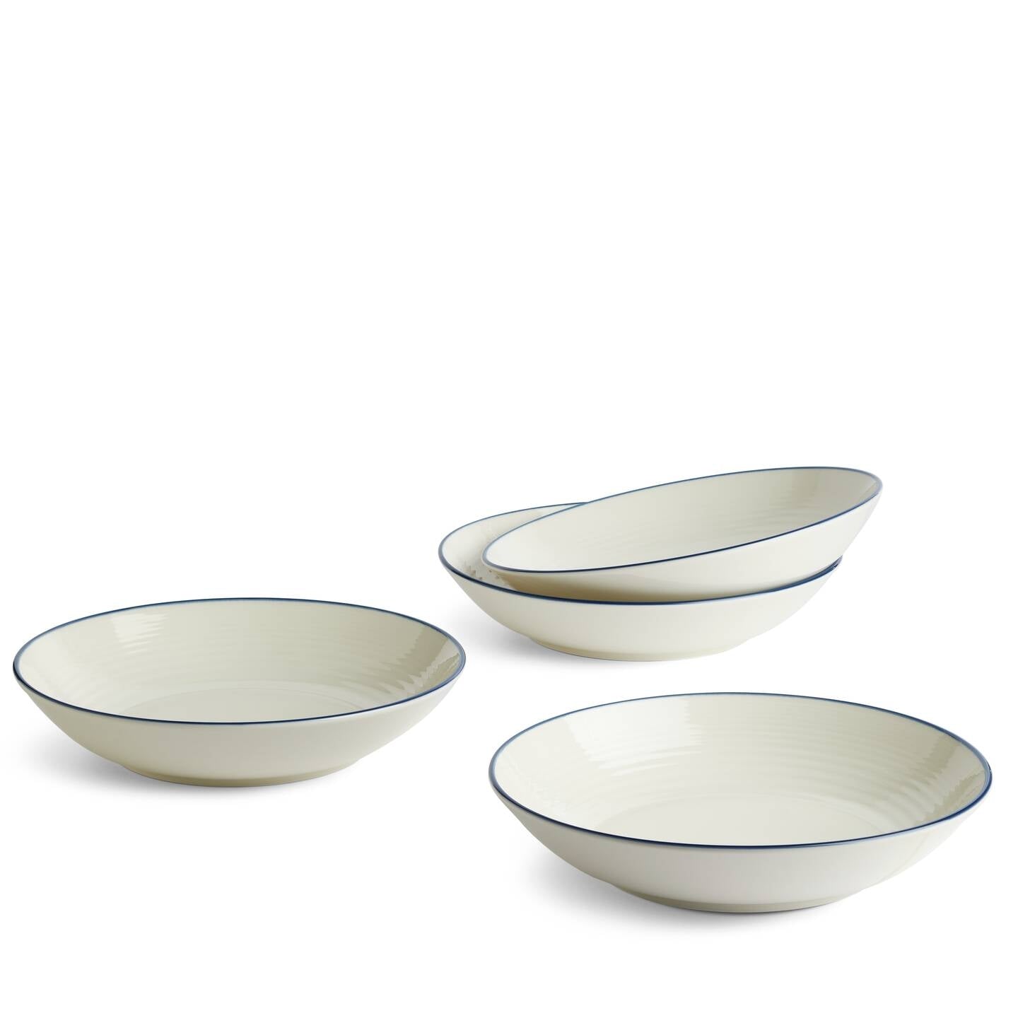 Gordon Ramsay Maze Denim Line Pasta Bowl, Set of 4