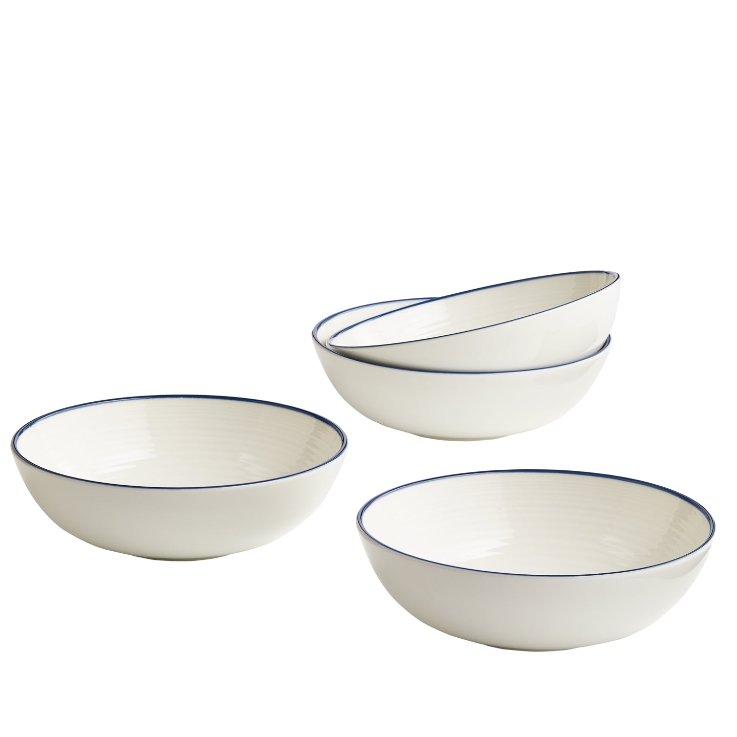 Gordon Ramsay Maze Denim Line Cereal Bowl, Set of 4