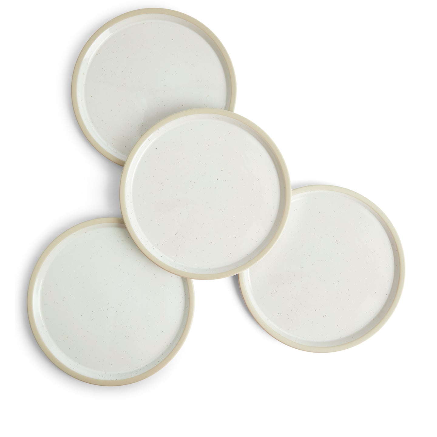 Urban Dining Plate, Lid White, Set of 4