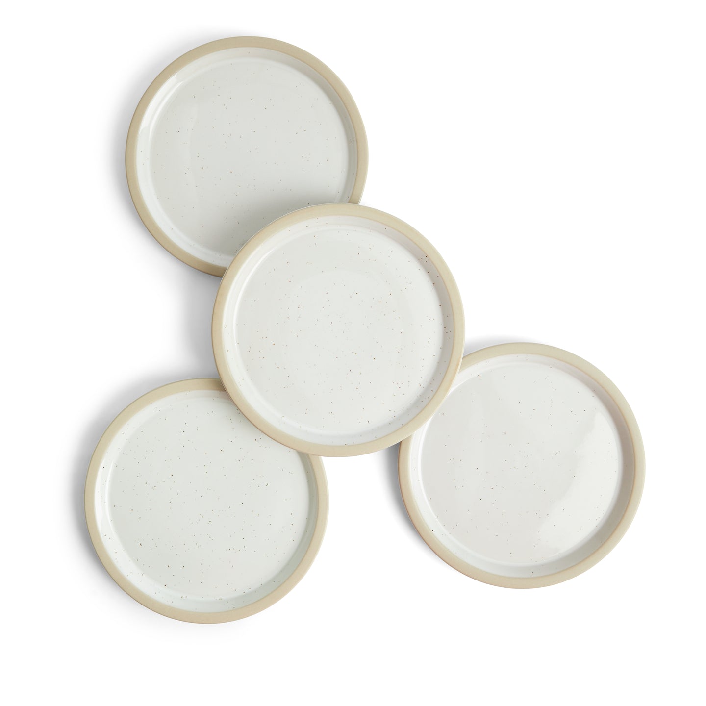 Urban Dining Plate, Lid White, Set of 4