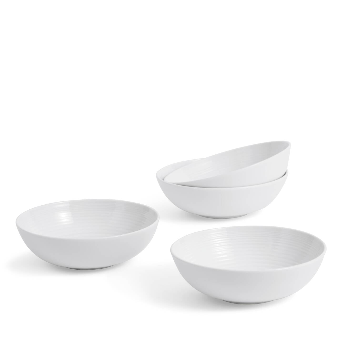 Gordon Ramsay Maze White Cereal Bowls, Set of 4