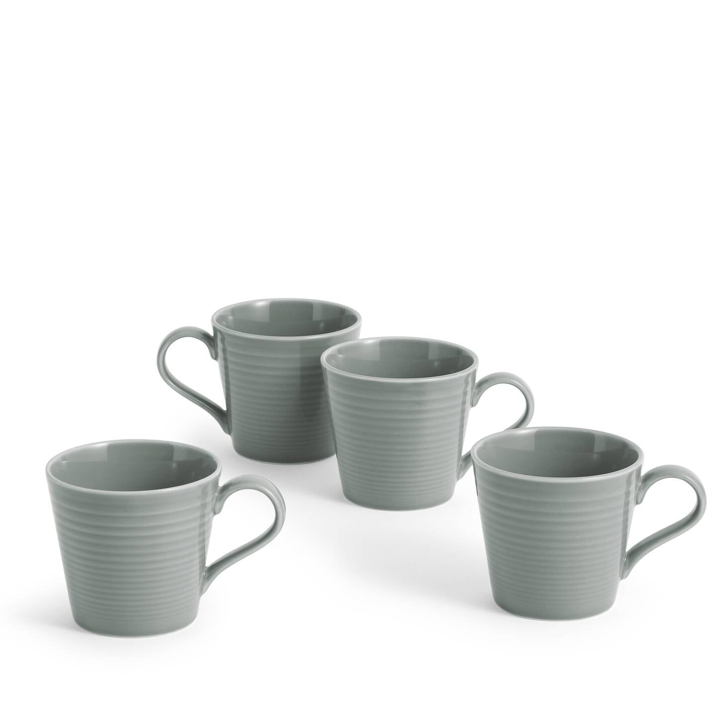 Gordon Ramsay Maze Dark Grey Mugs, Set of 4