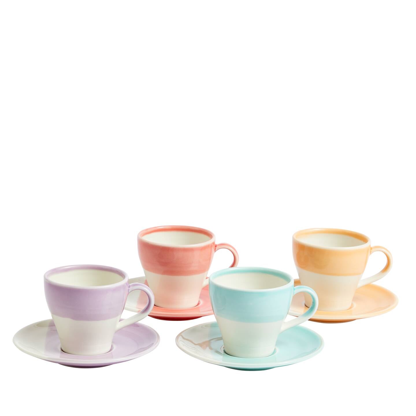 1815 Bright Espresso & Saucer Mixed, Set of 4