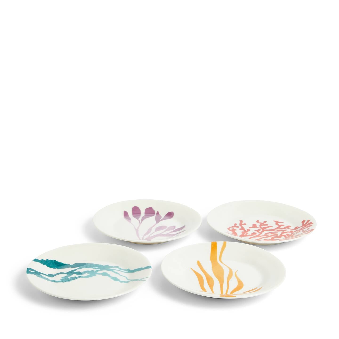 1815 Coral Plate Mixed Pattern, Set of 4