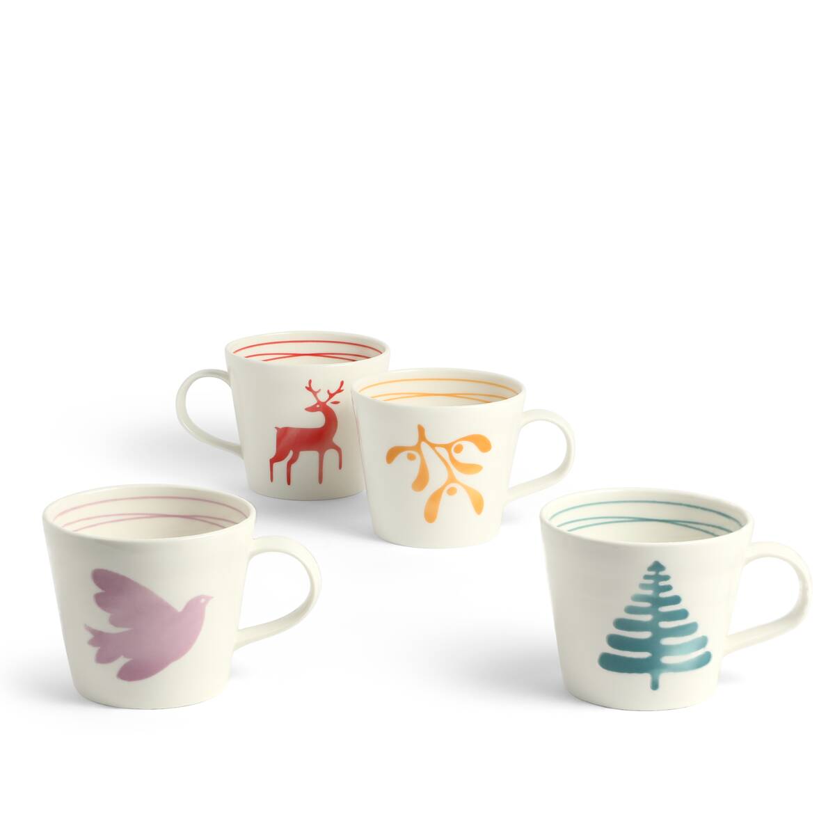 1815 Christmas Mug, Set of 4