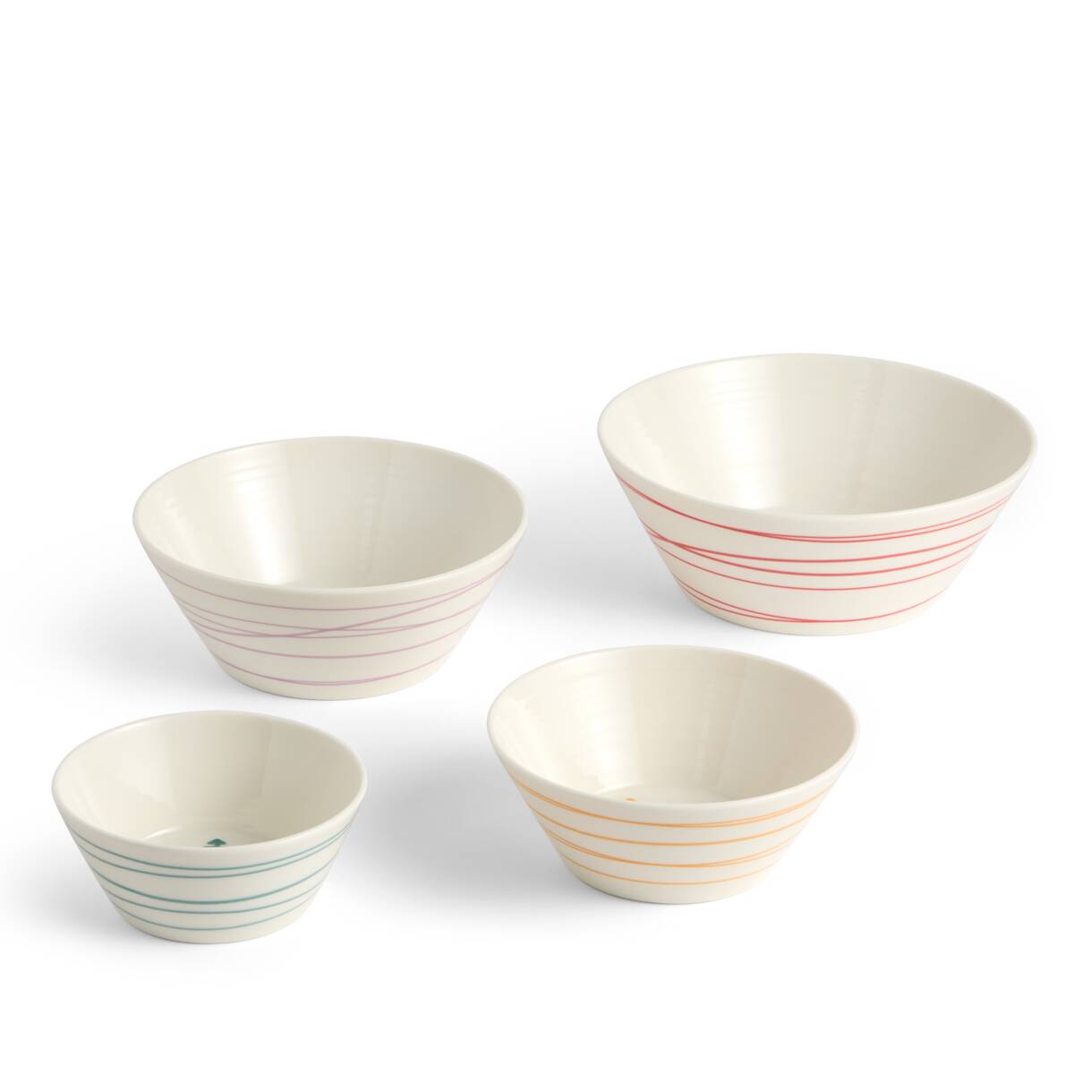 1815 Christmas Stacking Bowl Mixed Pattern, Set of 4