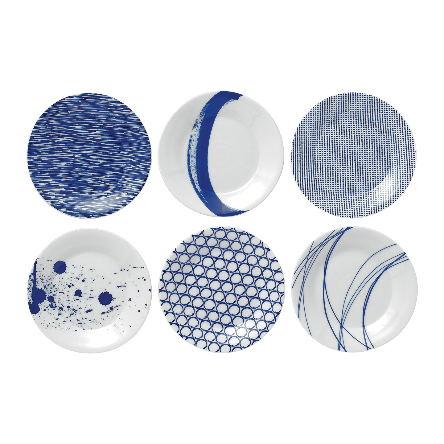 Pacific Blue Tapas Plates, Set of 6