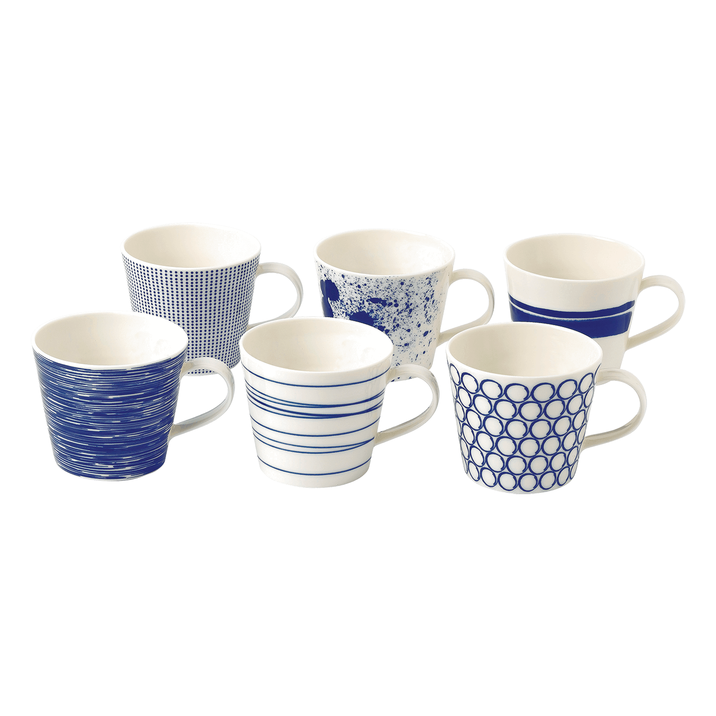 Pacific Blue Mugs, Set of 6
